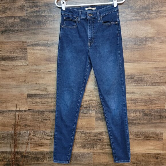 Levi's Jeans Size 28 Mile High Super Skinny Stretch Dark Wash Denim Western - Picture 1 of 11